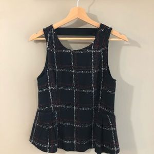 Tweed peplum top